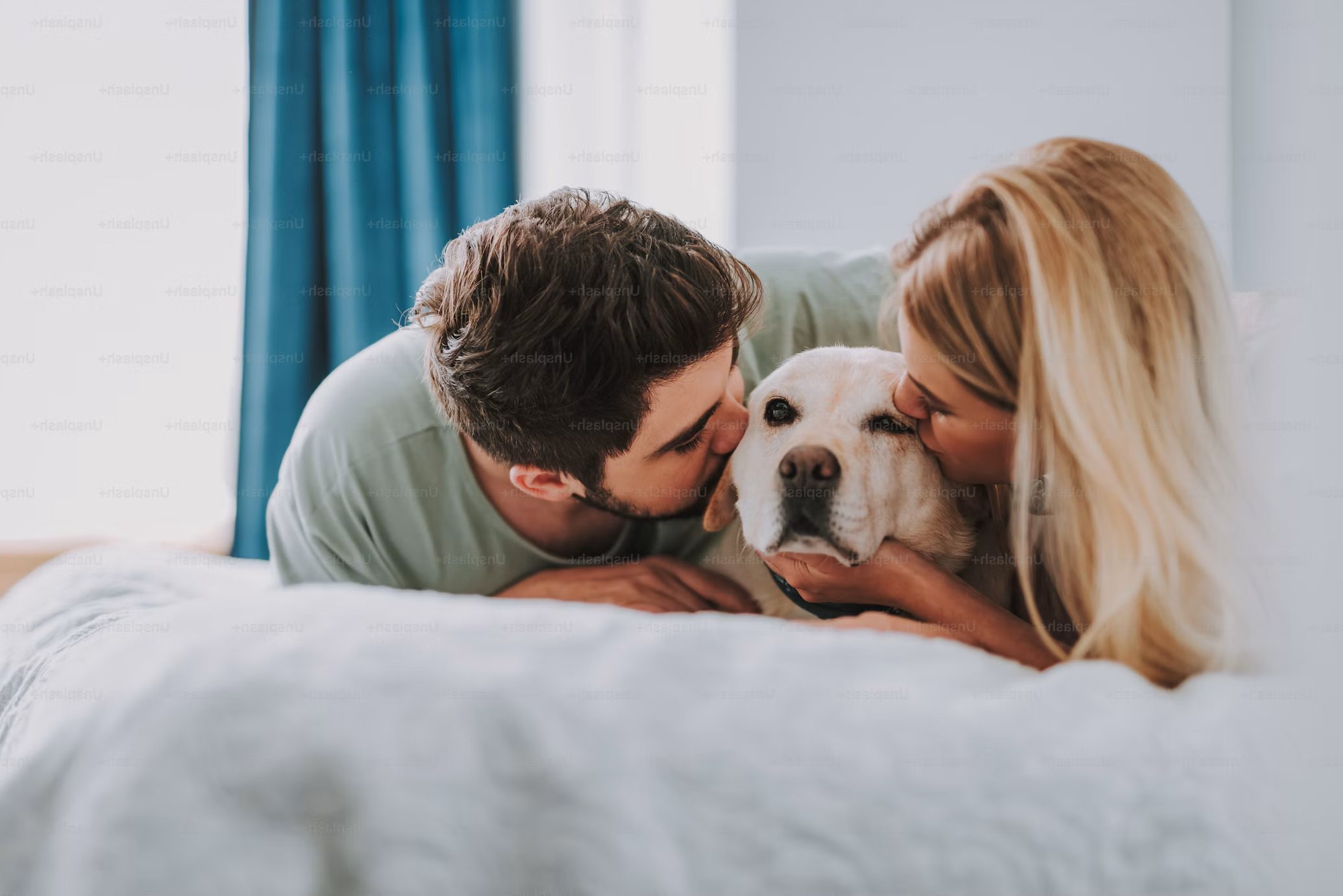 Emma and Jake with Biscuit, their dog